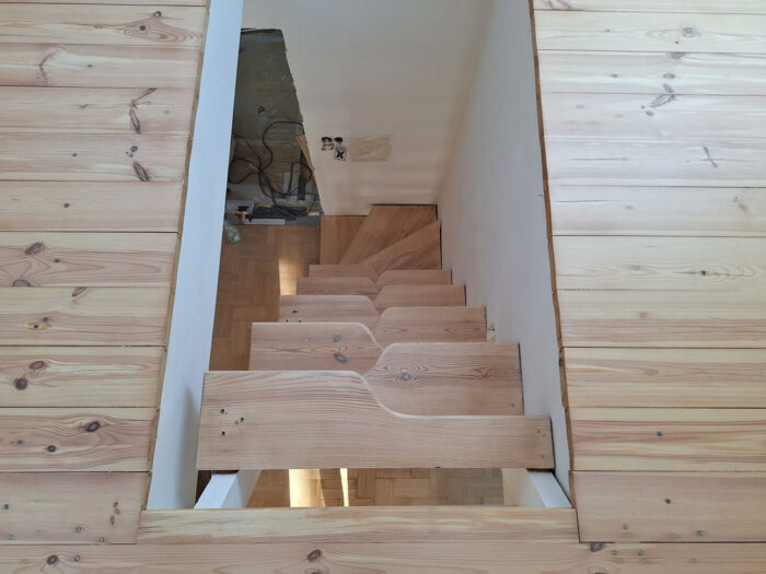 cyklinowanie schodów - efekt po